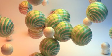 Soyut 3d şekiller arka plan üzerinde. 3D görüntü. 3D render.