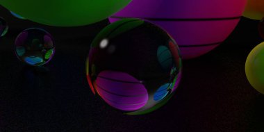 Soyut 3d şekiller arka plan üzerinde. 3D görüntü. 3D render.