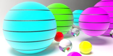 Soyut 3d şekiller arka plan üzerinde. 3D görüntü. 3D render.