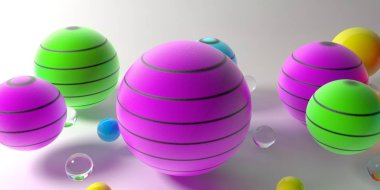 Soyut 3d şekiller arka plan üzerinde. 3D görüntü. 3D render.