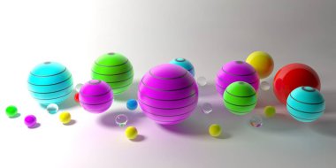 Soyut 3d şekiller arka plan üzerinde. 3D görüntü. 3D render.