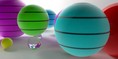 Soyut 3d şekiller arka plan üzerinde. 3D görüntü. 3D render.