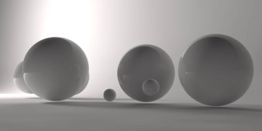 Soyut 3d şekiller arka plan üzerinde. 3D görüntü. 3D render.