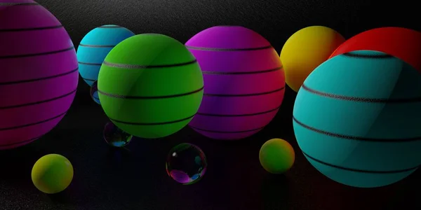 Abstrakte 3D-Formen auf Hintergrund. 3D-Bild. 3D-Darstellung. — Stockfoto