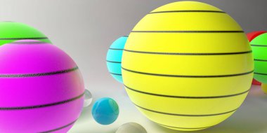 Soyut 3d şekiller arka plan üzerinde. 3D görüntü. 3D render.