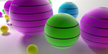 Soyut 3d şekiller arka plan üzerinde. 3D görüntü. 3D render.