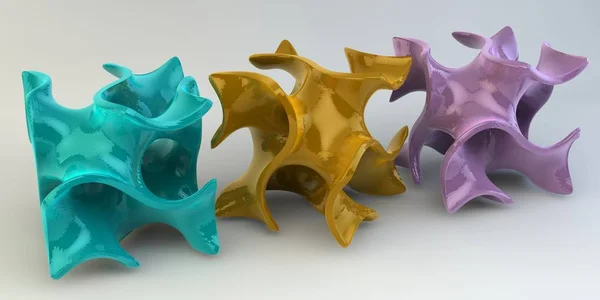 Geometrik şekil 3d görüntü. — Stok fotoğraf