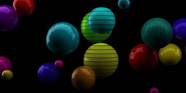 Soyut 3d şekiller arka plan üzerinde. 3D görüntü. 3D render.