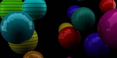 Soyut 3d şekiller arka plan üzerinde. 3D görüntü. 3D render.