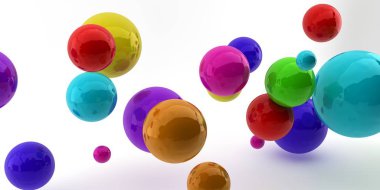 Soyut 3d şekiller arka plan üzerinde. 3D görüntü. 3D render.