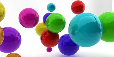 Soyut 3d şekiller arka plan üzerinde. 3D görüntü. 3D render.