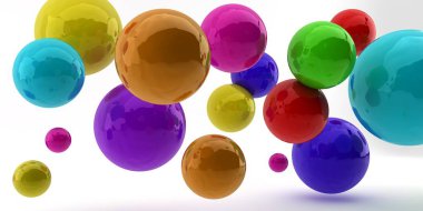 Soyut 3d şekiller arka plan üzerinde. 3D görüntü. 3D render.