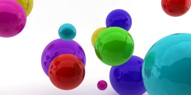 Soyut 3d şekiller arka plan üzerinde. 3D görüntü. 3D render.