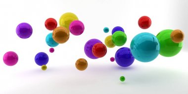 Soyut 3d şekiller arka plan üzerinde. 3D görüntü. 3D render.