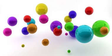 Soyut 3d şekiller arka plan üzerinde. 3D görüntü. 3D render.