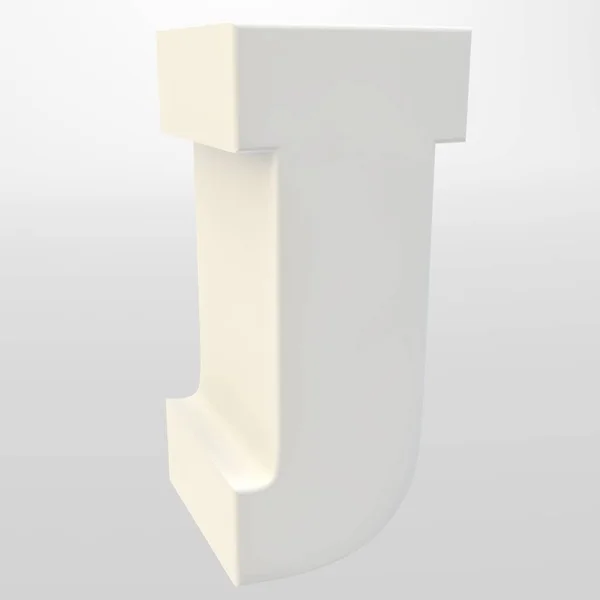 Renderowania 3D. Białe litery na jasnym tle. Wielka litera. — Zdjęcie stockowe