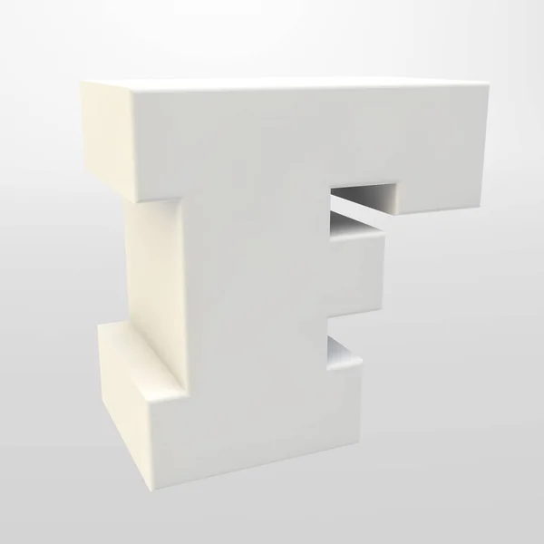 3D-rendering. Witte letters op een lichte achtergrond. Hoofdletter. — Stockfoto