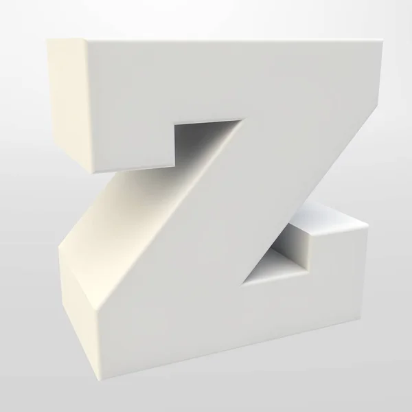 3D-Darstellung. weiße Buchstaben auf hellem Hintergrund. Großbuchstaben. — Stockfoto