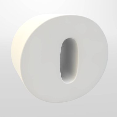 3D render. Hafif bir arka plan beyaz harfler. Büyük harf.