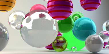 Soyut 3d şekiller arka plan üzerinde. 3D görüntü. 3D render.