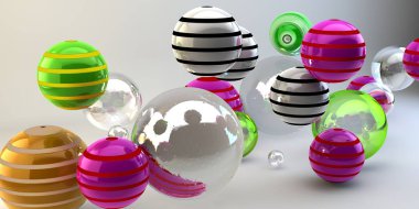 Soyut 3d şekiller arka plan üzerinde. 3D görüntü. 3D render.