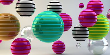 Soyut 3d şekiller arka plan üzerinde. 3D görüntü. 3D render.