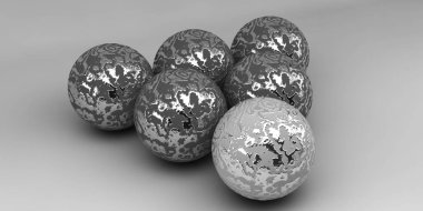 Soyut 3d şekiller arka plan üzerinde. 3D görüntü. 3D render.