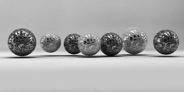 Soyut 3d şekiller arka plan üzerinde. 3D görüntü. 3D render.