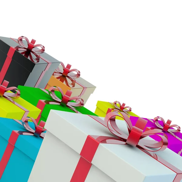 A few gift boxes. A gift for a holiday. — Stock Photo, Image