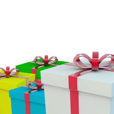 Bir kaç hediye kutuları. Bir tatil için bir hediye. 