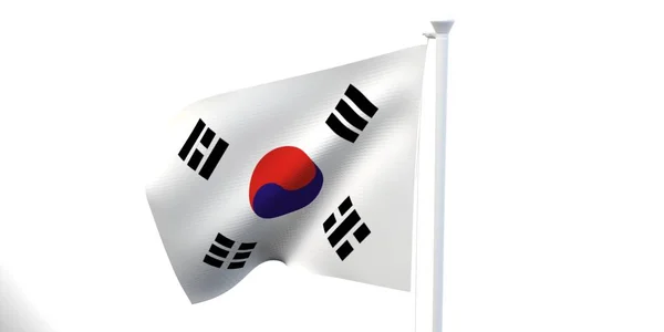 A bandeira do estado, imagem 3d, está balançando no vento . — Fotografia de Stock