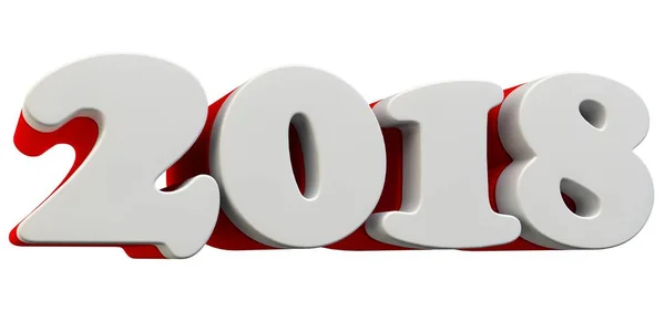 Les lettres volumineuses sont le texte "2018", image 3d . — Photo