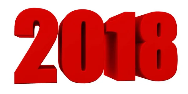 The voluminous letters are the text "2018", 3d image. — Stock Photo, Image