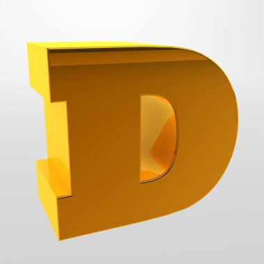 3D render. Hafif bir arka plan beyaz harfler. Büyük harf.