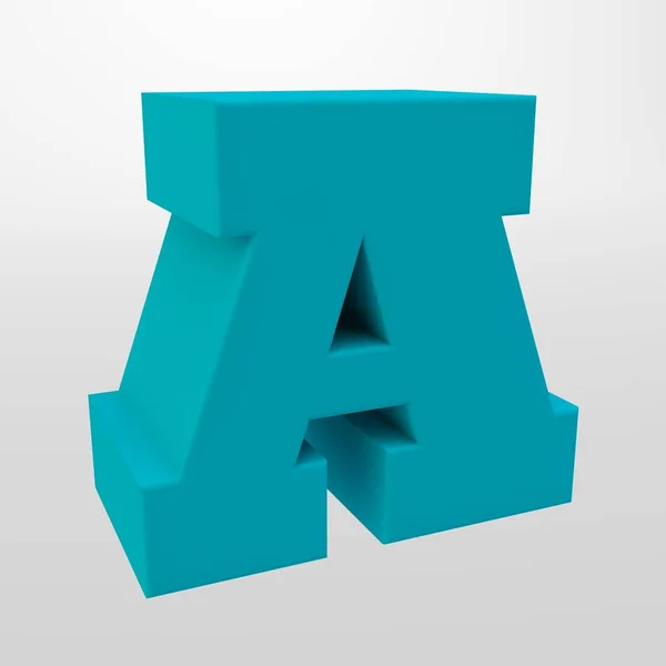 Renderização 3d. Letras brancas sobre fundo claro. Carta maiúscula . — Fotografia de Stock