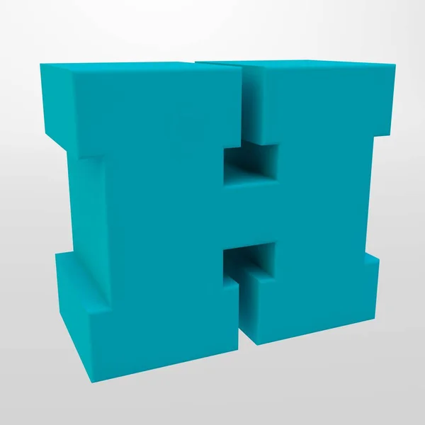 3D-rendering. Witte letters op een lichte achtergrond. Hoofdletter. — Stockfoto