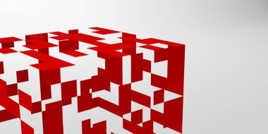 Geometrik şekil 3d görüntü. 