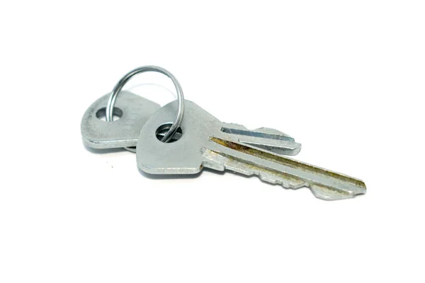 Schlüsselbund. Foto von verschiedenen Schlüsseln von der Tür. — Stockfoto