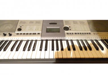 Synthesizer. Bir müzik aleti, modern Analog bir piyano. Klavye aracı.