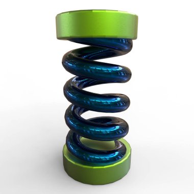 Elastik bahar. Farklı renklerde, esnek metal sarmal.