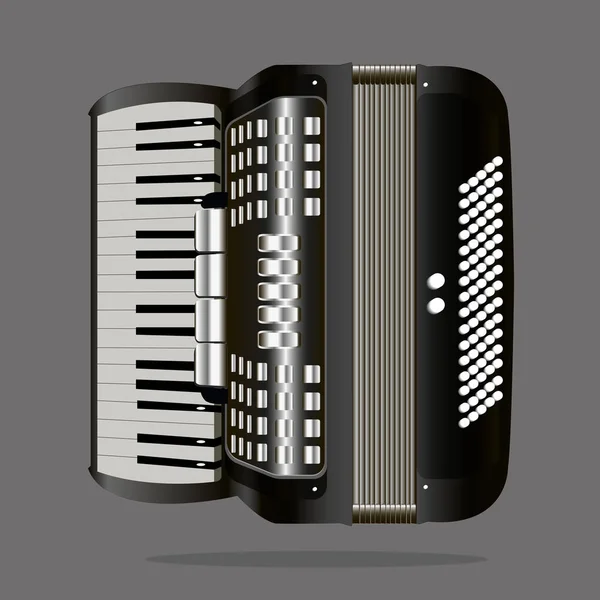 Imagen vectorial de un acordeón de instrumento musical . — Vector de stock