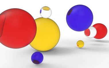 Soyut 3d şekiller arka plan üzerinde. 3D görüntü. 3D render.