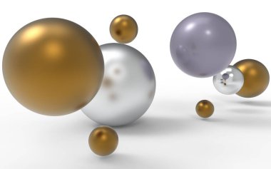 Soyut 3d şekiller arka plan üzerinde. 3D görüntü. 3D render.