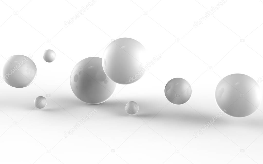 Abstract 3d shapes on background. 3d image. 3d rendering.