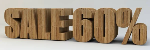 3D text, försäljning 60 procent. — Stockfoto