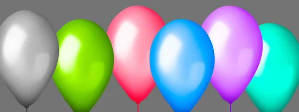 Farbige Luftballons bemalt. — Stockfoto