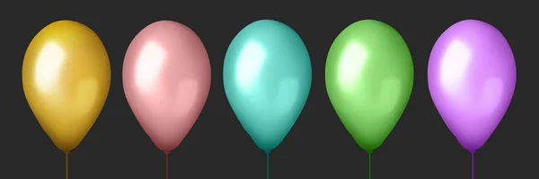 Painted colored balloons.