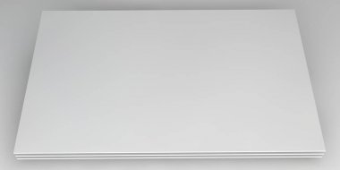 İllüstrasyon - bir şablon kağıt beyaz bir arka plan üzerinde beyaz kartvizit /.