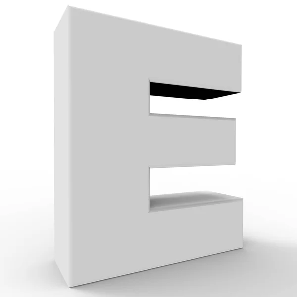 Litera e. — Zdjęcie stockowe