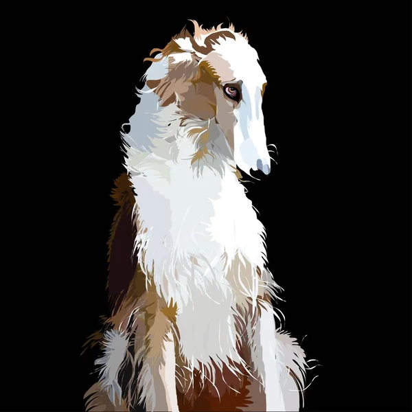 Bir köpeğin vektör çizimi.